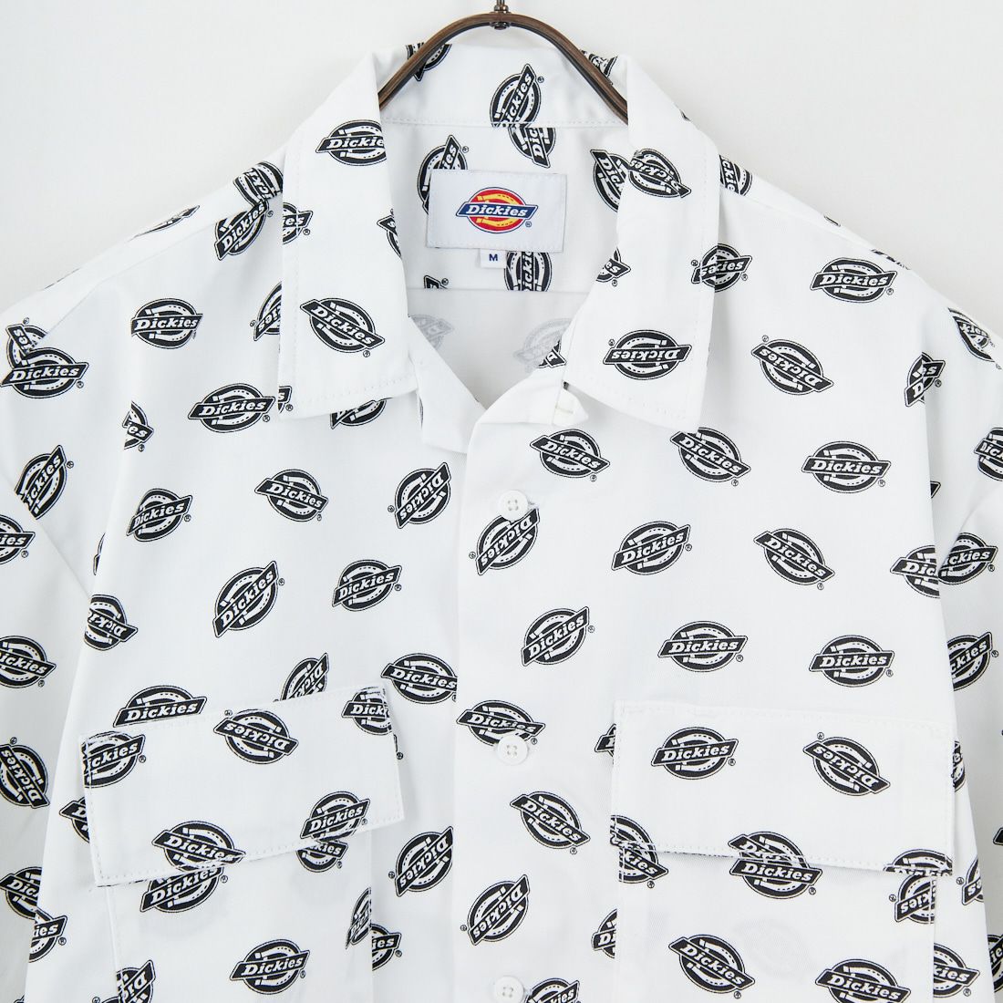 Dickies [ディッキーズ] Extended By GORO NAKATSUGAWA (MIN-NANO) 総柄ロゴオープンカラーシャツ [81184400] 80 ﾌﾞﾗｯｸ