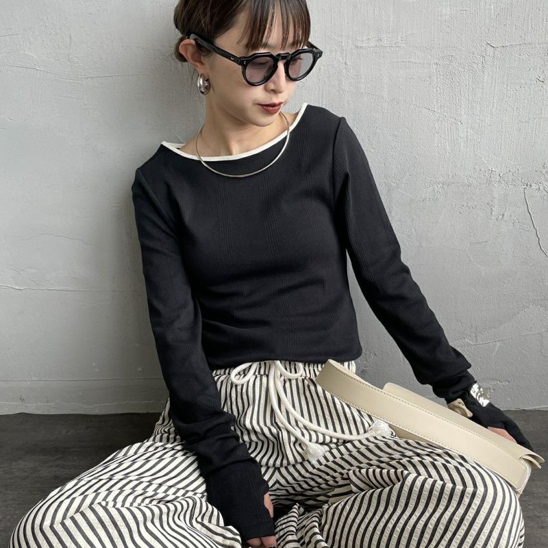 Robert P.Miller [ロバートピーミラー] 別注 配色パネルリブ ボート