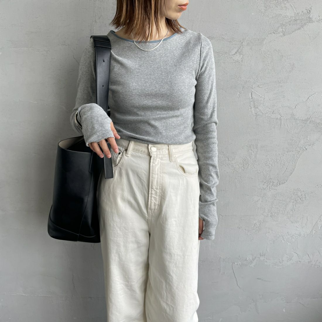 M.GRAY&&モデル身長：158cm 着用サイズ：F&&