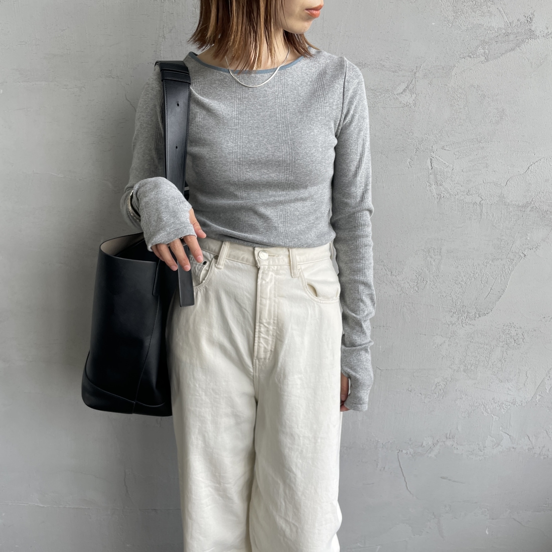 M.GRAY&&モデル身長：158cm 着用サイズ：F&&