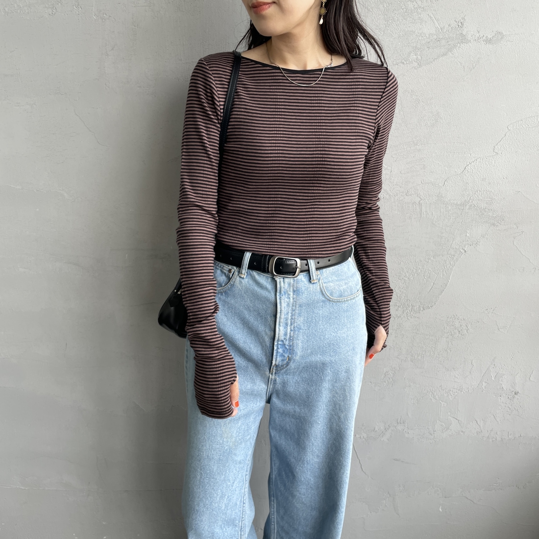 BROWN&&モデル身長：160cm 着用サイズ：F&&