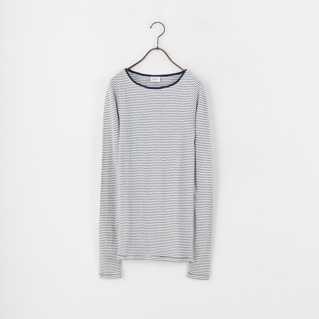 Robert P.Miller [ロバートピーミラー] 別注 配色パネルリブ ボートネックTシャツ [RM254-2041IN-JF] NAVY