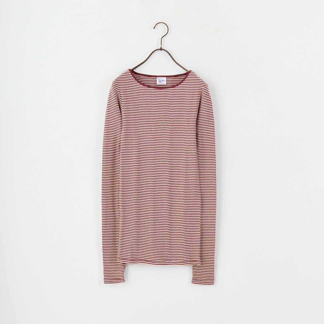 Robert P.Miller [ロバートピーミラー] 別注 配色パネルリブ ボートネックTシャツ [RM254-2041IN-JF] CLAY