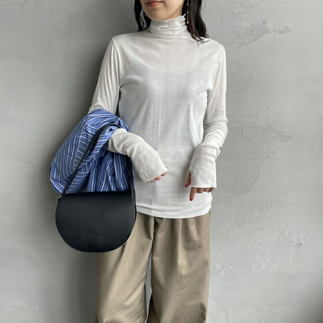 Robert P.Miller [ロバートピーミラー] 別注 パネルリブ シアータートルTシャツ [RM254-2116IN-JF] SEPIA