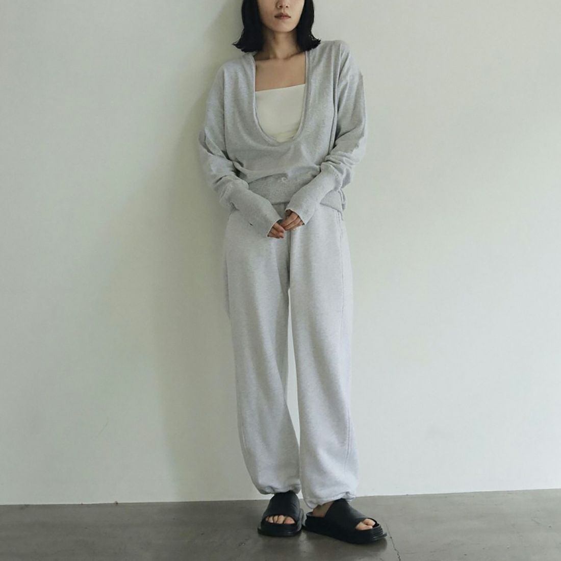 anuke [アンヌーク] ドローストリングスウェットパンツ [62420709] GRY