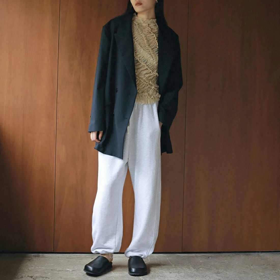 anuke [アンヌーク] ドローストリングスウェットパンツ [62420709] GRY