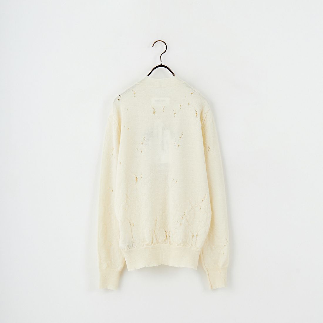 MM6 Maison Margiela [エムエムシックス メゾン マルジェラ] クルーネックダメージニット [SH0HL0033-M13134] 103 OFF WH