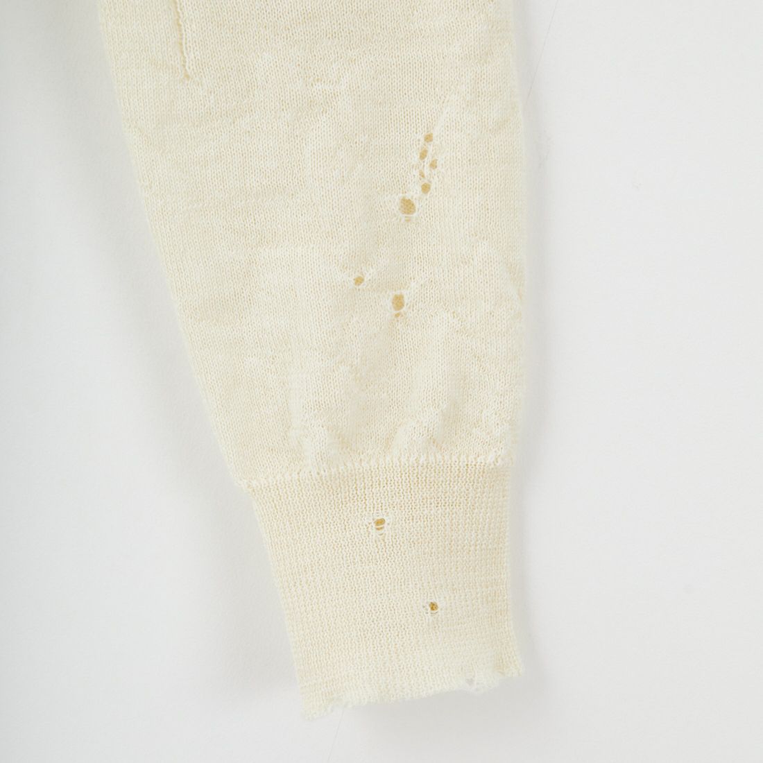 MM6 Maison Margiela [エムエムシックス メゾン マルジェラ] クルーネックダメージニット [SH0HL0033-M13134] 103 OFF WH