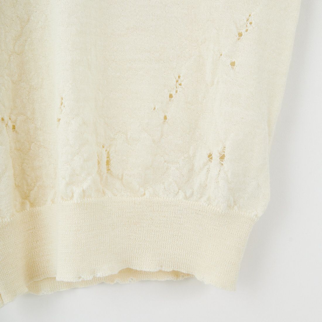 MM6 Maison Margiela [エムエムシックス メゾン マルジェラ] クルーネックダメージニット [SH0HL0033-M13134] 103 OFF WH