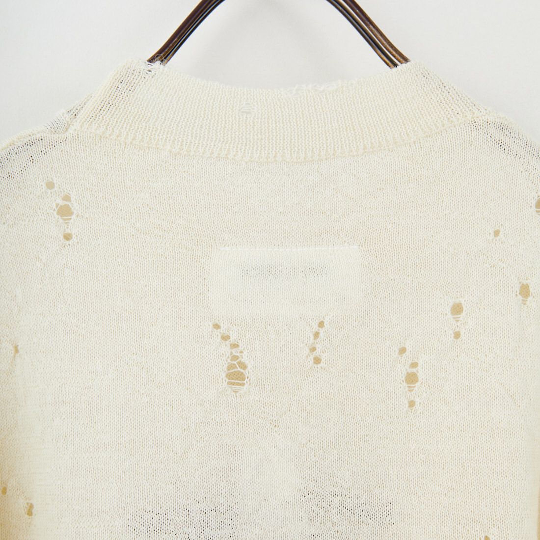 MM6 Maison Margiela [エムエムシックス メゾン マルジェラ] クルーネックダメージニット [SH0HL0033-M13134] 103 OFF WH