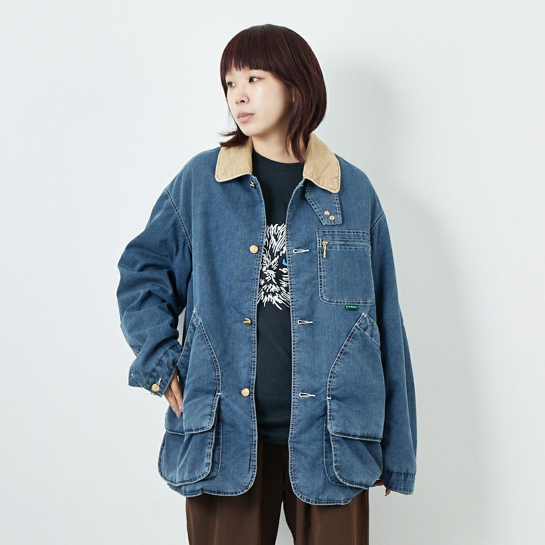 60 FADE BL&&モデル身長：167cm 着用サイズ：S&&