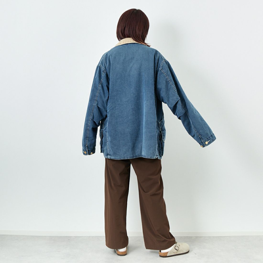 L.L.BEAN [エルエルビーン] ビーンズ インサレーテッドデニムフィールドコート [5575-2043] 60 FADE BL &&モデル身長：167cm 着用サイズ：S&&