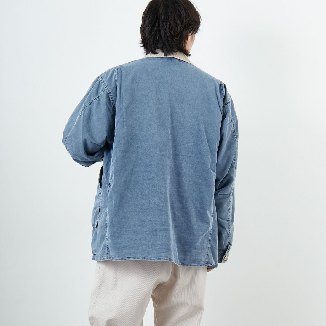 L.L.BEAN [エルエルビーン] ビーンズ インサレーテッドデニムフィールドコート [5575-2043] 60 FADE BL &&モデル身長：179cm 着用サイズ：M&&