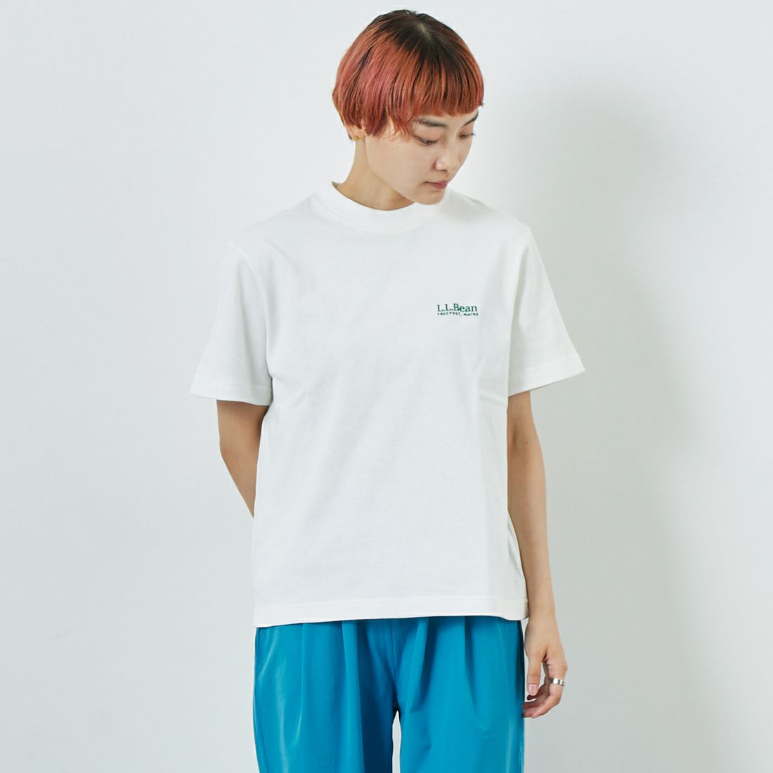 09 WHITE&&モデル身長：160cm 着用サイズ：M&&