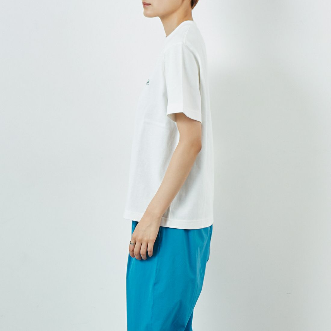 L.L.BEAN [エルエルビーン] ユニオン ショートスリーブTシャツ [5275-0138] 09 WHITE &&モデル身長：160cm 着用サイズ：M&&