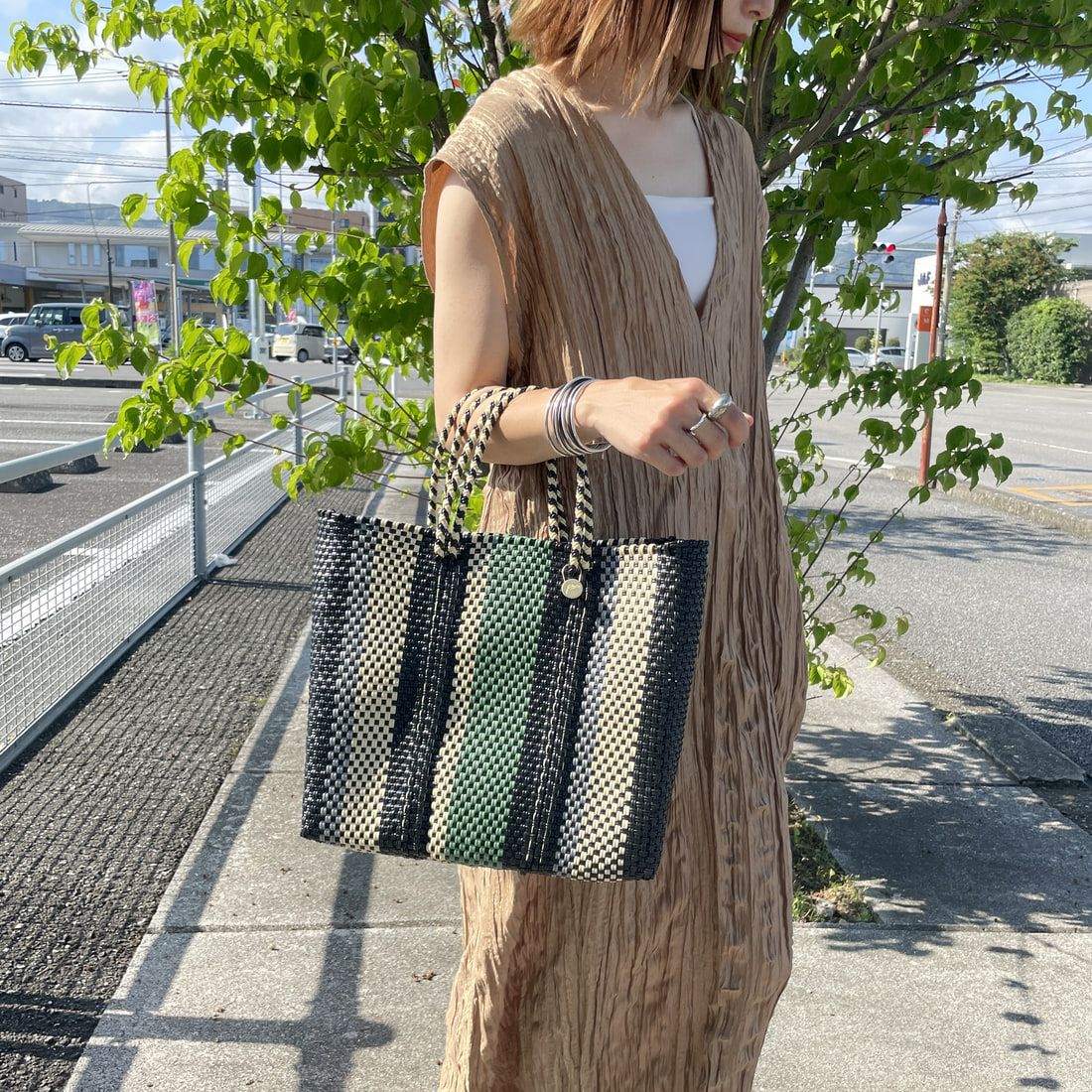 Letra [レトラ] メルカドバッグ RAYA [610723009] BLK/MTG/CR