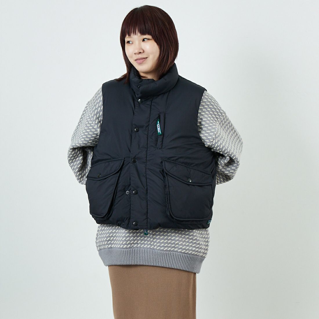 L.L.BEAN [エルエルビーン] ホールデンダウンベスト [5575-2146] 48 NIGHT &&モデル身長：167cm 着用サイズ：M&&