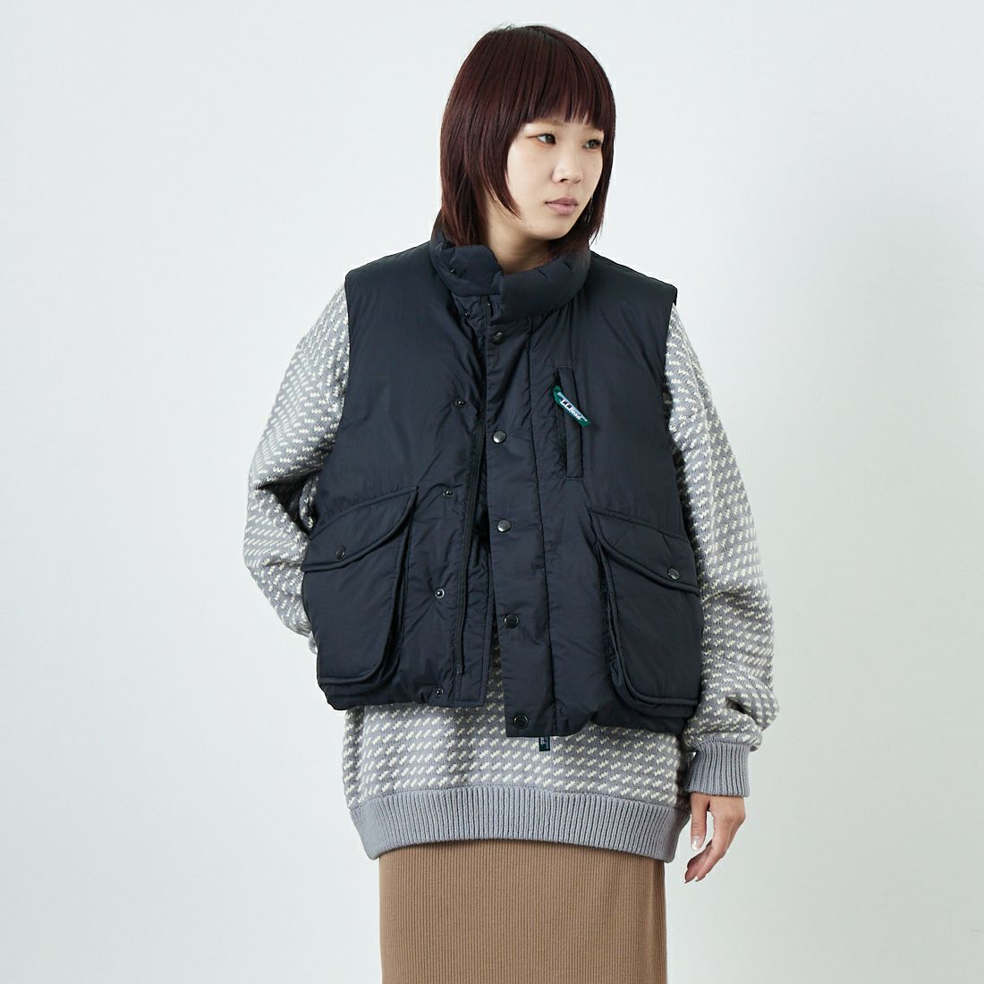 L.L.BEAN [エルエルビーン] ホールデンダウンベスト [5575-2146] 48 NIGHT &&モデル身長：167cm 着用サイズ：M&&