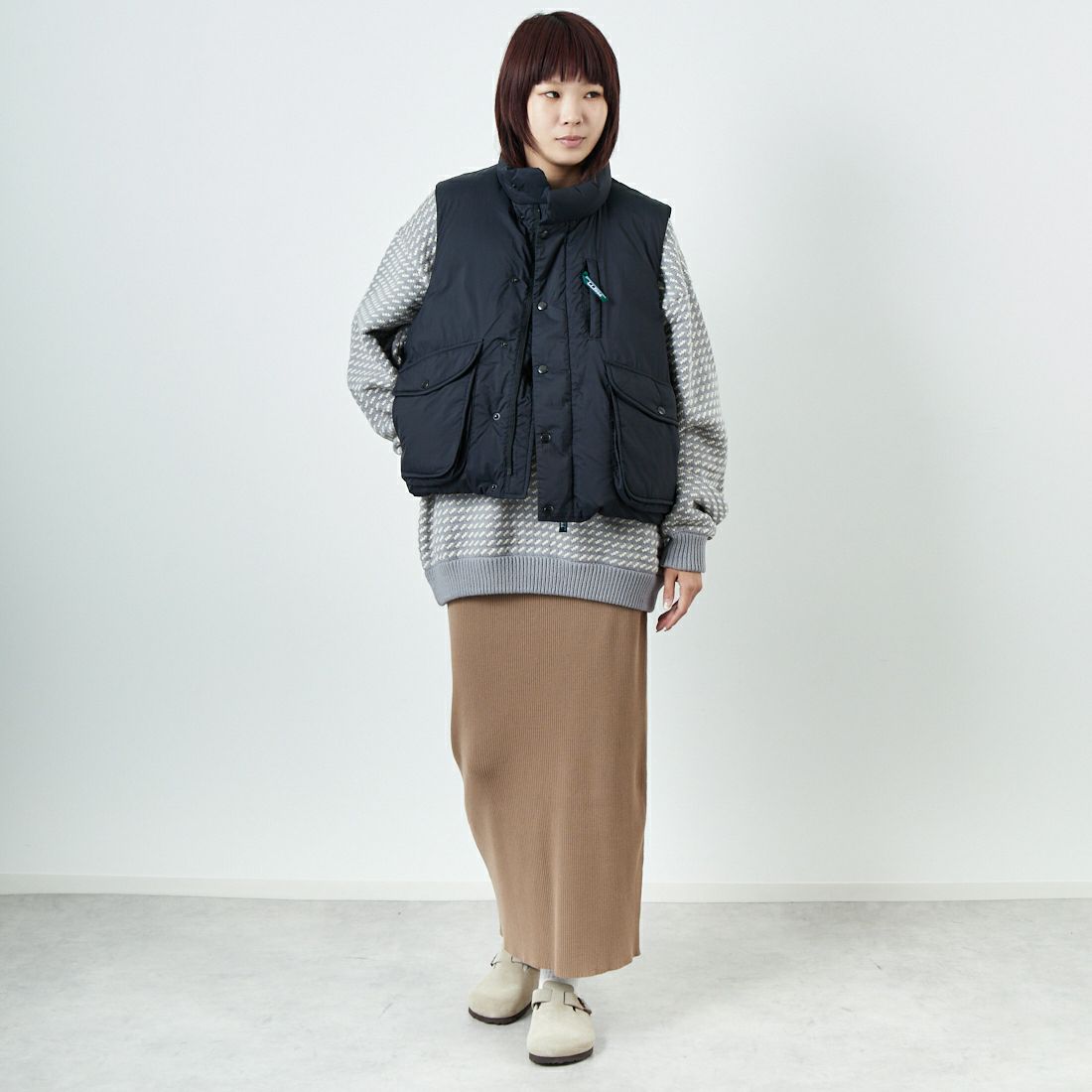 L.L.BEAN [エルエルビーン] ホールデンダウンベスト [5575-2146] 48 NIGHT &&モデル身長：167cm 着用サイズ：M&&