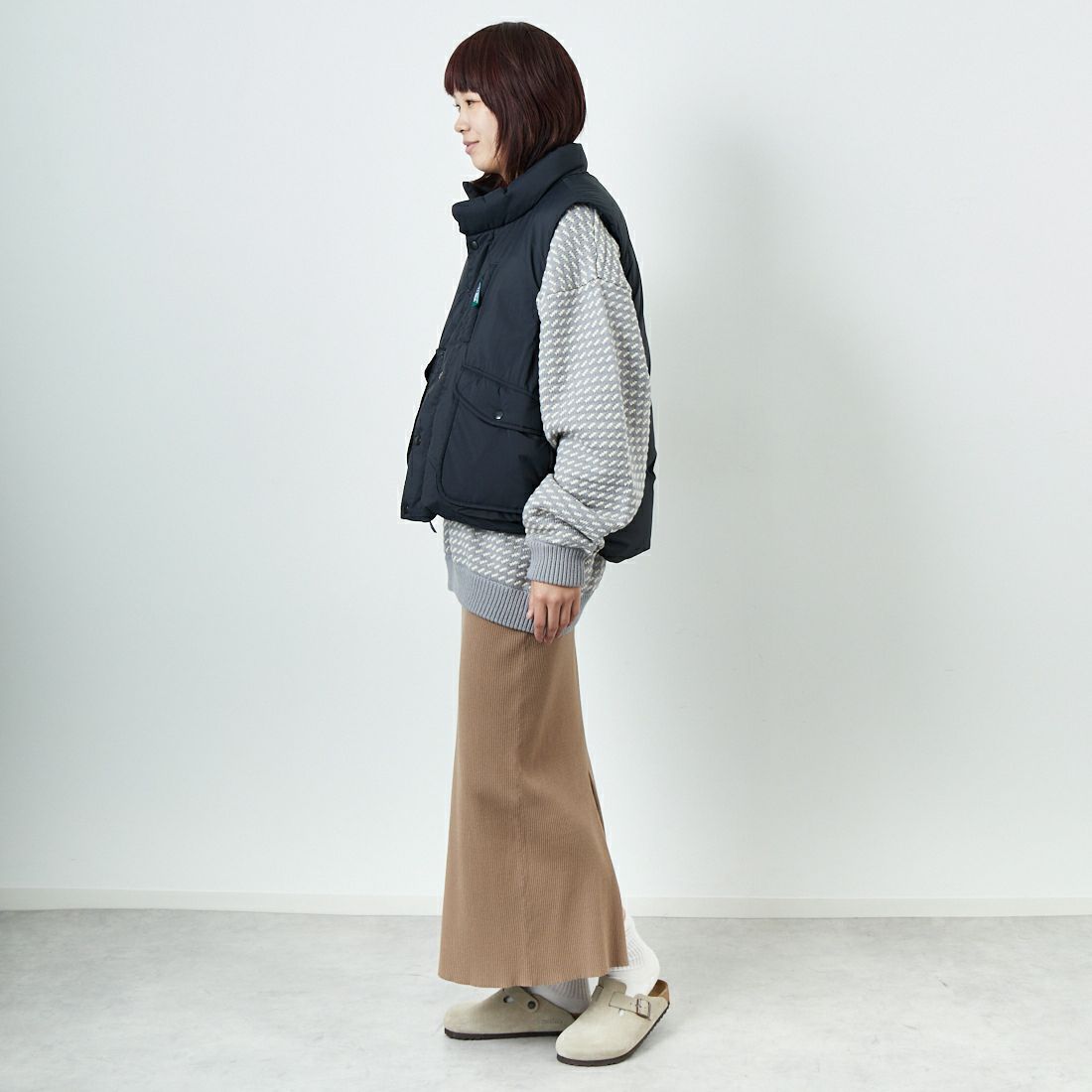 L.L.BEAN [エルエルビーン] ホールデンダウンベスト [5575-2146] 48 NIGHT &&モデル身長：167cm 着用サイズ：M&&