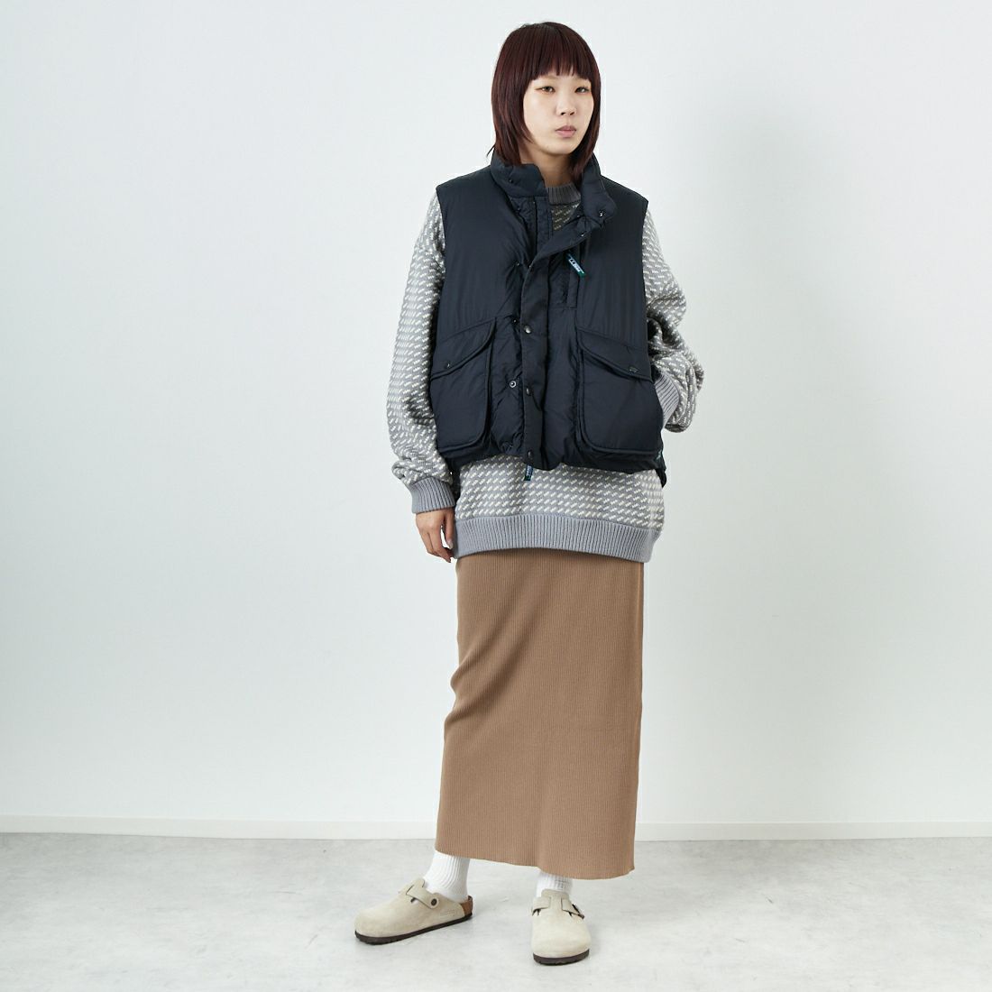 L.L.BEAN [エルエルビーン] ホールデンダウンベスト [5575-2146] 48 NIGHT &&モデル身長：167cm 着用サイズ：M&&