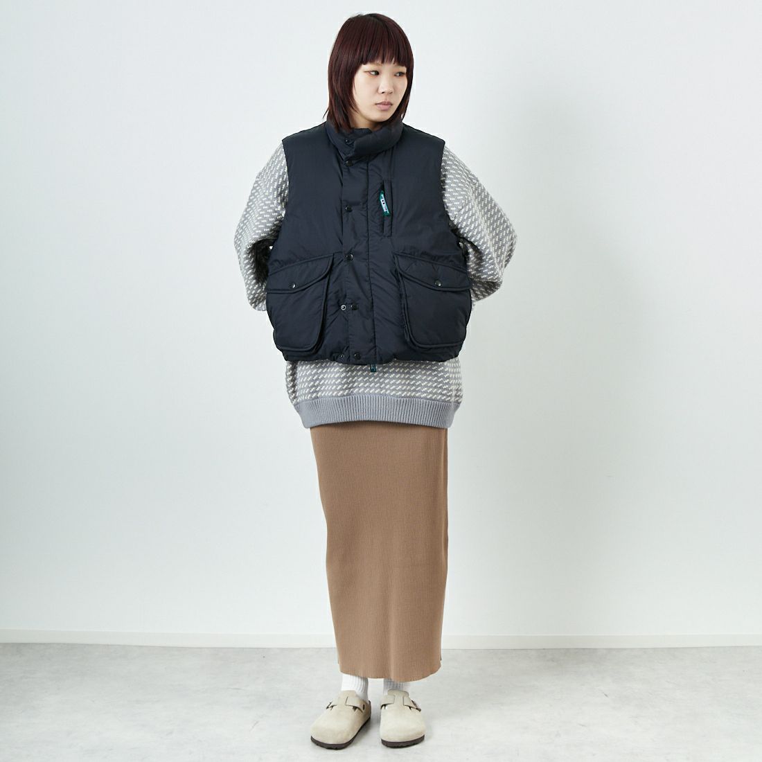 L.L.BEAN [エルエルビーン] ホールデンダウンベスト [5575-2146] 48 NIGHT &&モデル身長：167cm 着用サイズ：M&&