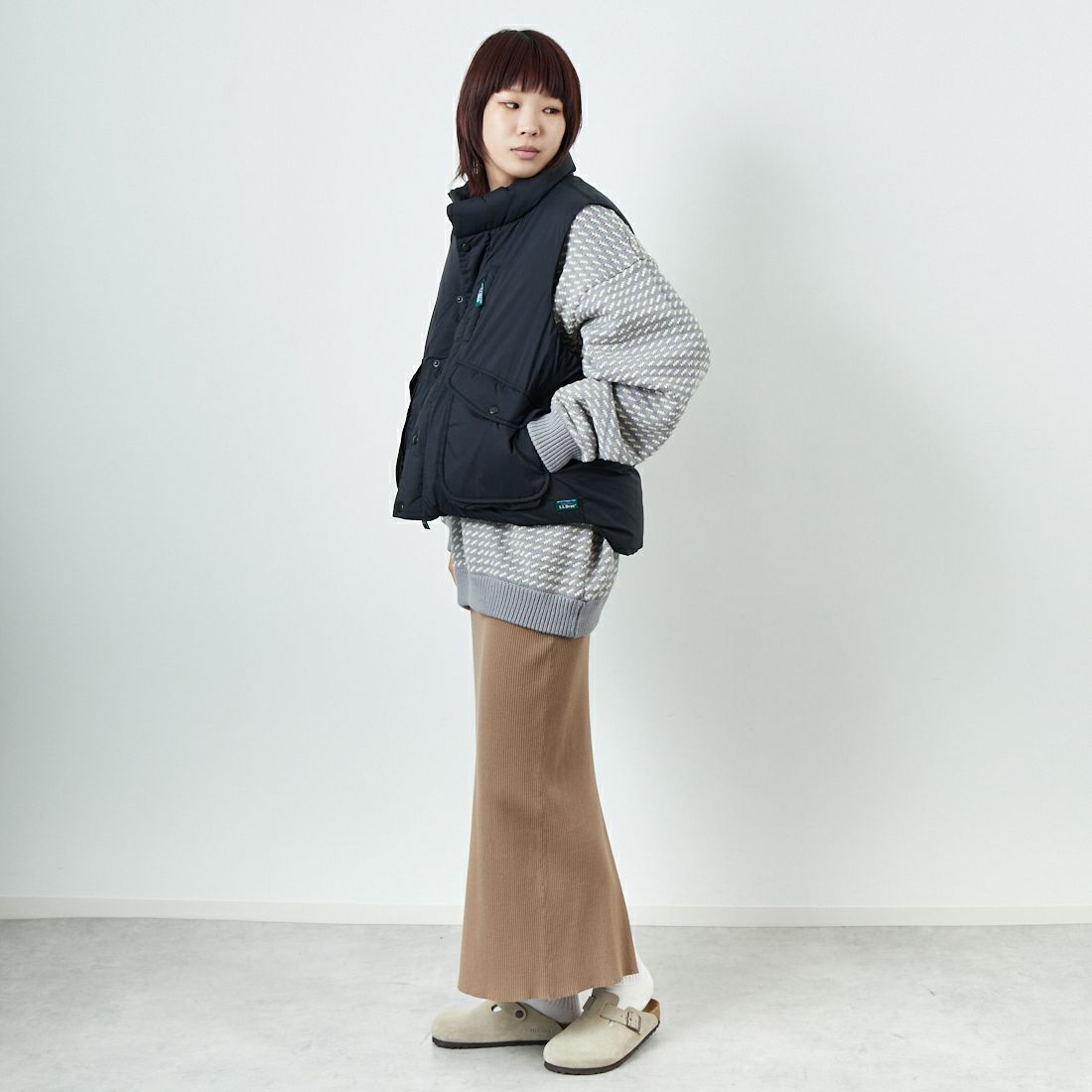 L.L.BEAN [エルエルビーン] ホールデンダウンベスト [5575-2146] 48 NIGHT &&モデル身長：167cm 着用サイズ：M&&