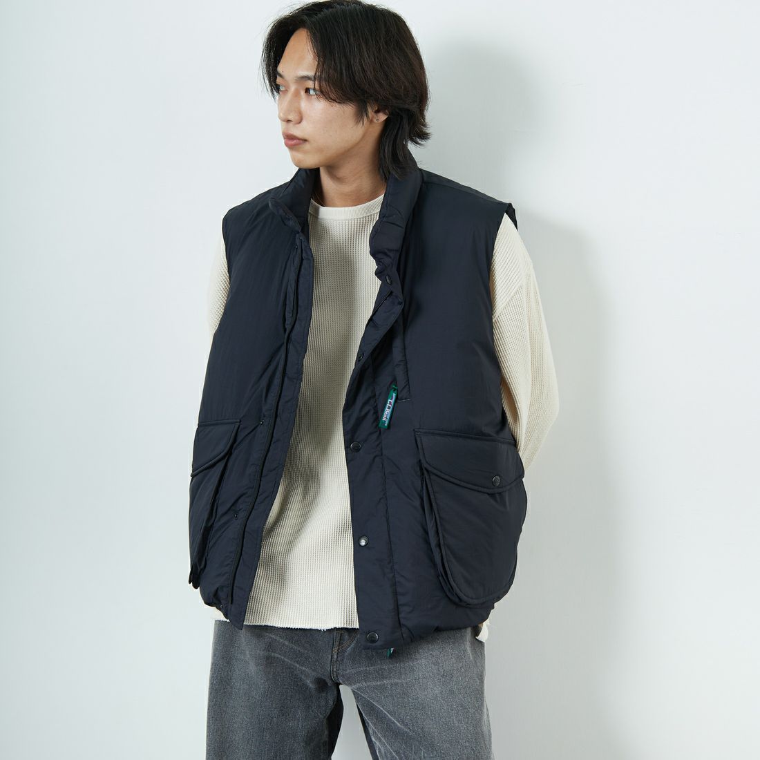 L.L.BEAN [エルエルビーン] ホールデンダウンベスト [5575-2046] 48 NIGHT &&モデル身長：179cm 着用サイズ：L&&