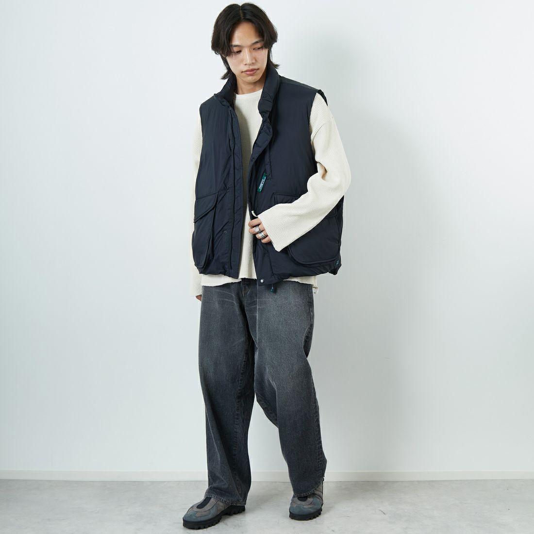 L.L.BEAN [エルエルビーン] ホールデンダウンベスト [5575-2046] 48 NIGHT &&モデル身長：179cm 着用サイズ：L&&