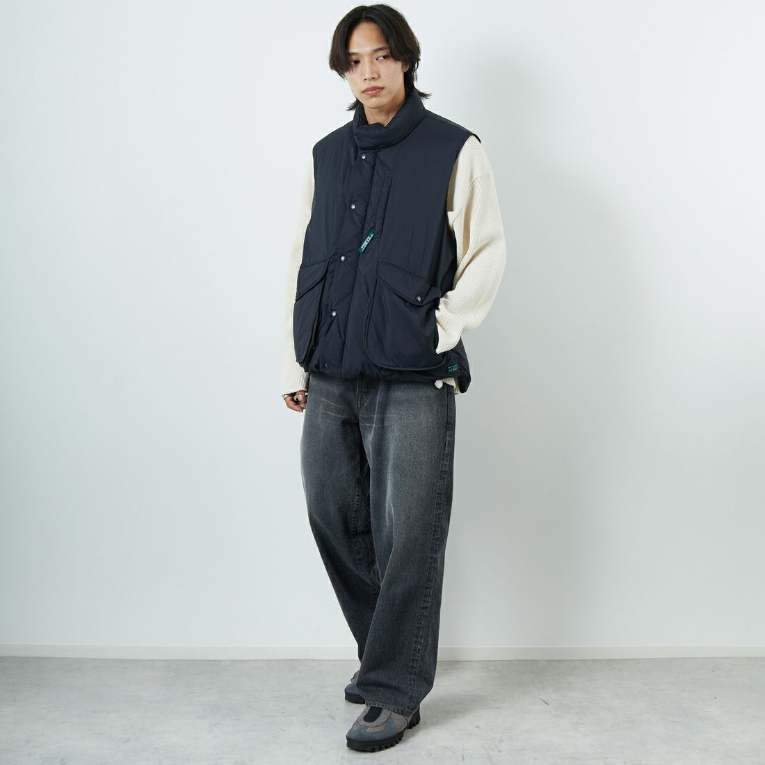 L.L.BEAN [エルエルビーン] ホールデンダウンベスト [5575-2046] 48 NIGHT &&モデル身長：179cm 着用サイズ：L&&