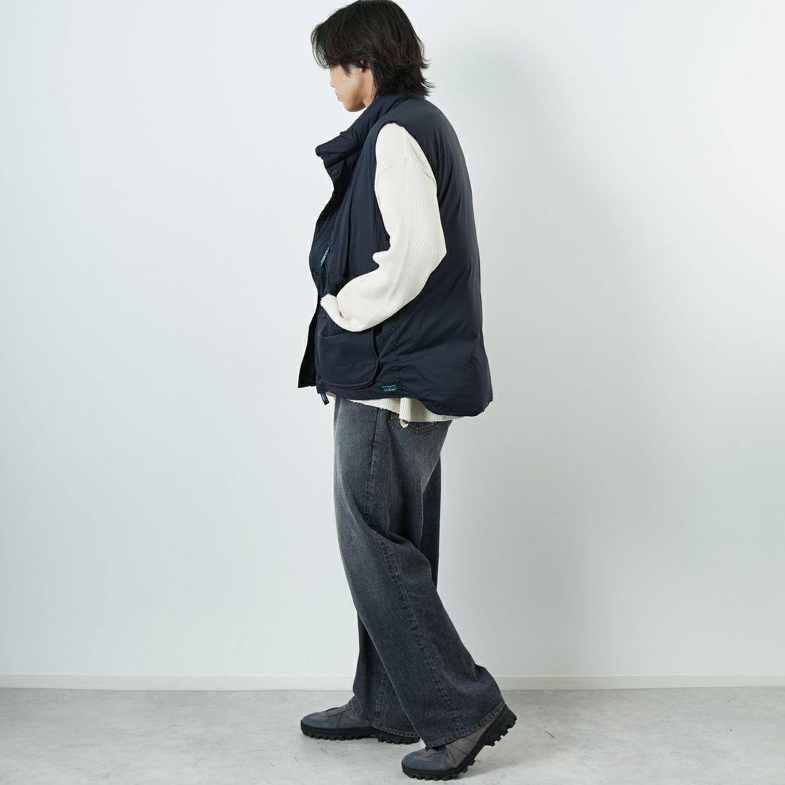 L.L.BEAN [エルエルビーン] ホールデンダウンベスト [5575-2046] 48 NIGHT &&モデル身長：179cm 着用サイズ：L&&