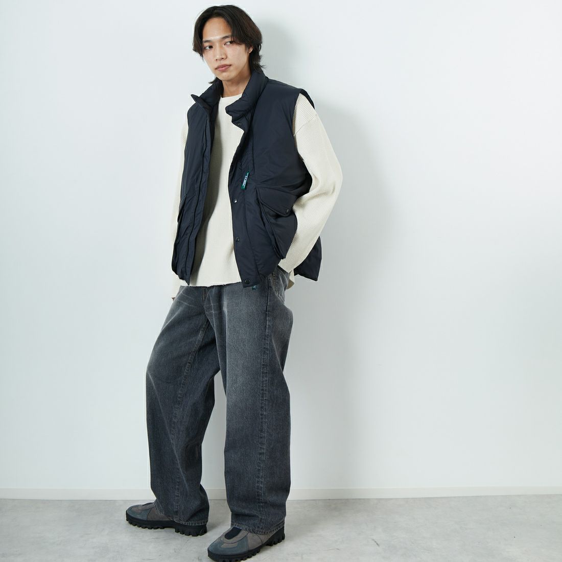 L.L.BEAN [エルエルビーン] ホールデンダウンベスト [5575-2046] 48 NIGHT &&モデル身長：179cm 着用サイズ：L&&