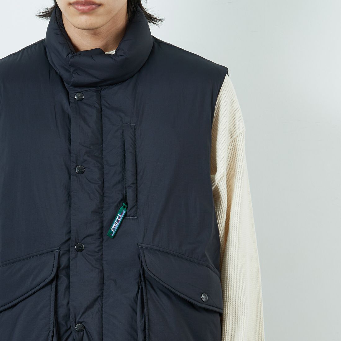 L.L.BEAN [エルエルビーン] ホールデンダウンベスト [5575-2046] 48 NIGHT &&モデル身長：179cm 着用サイズ：L&&