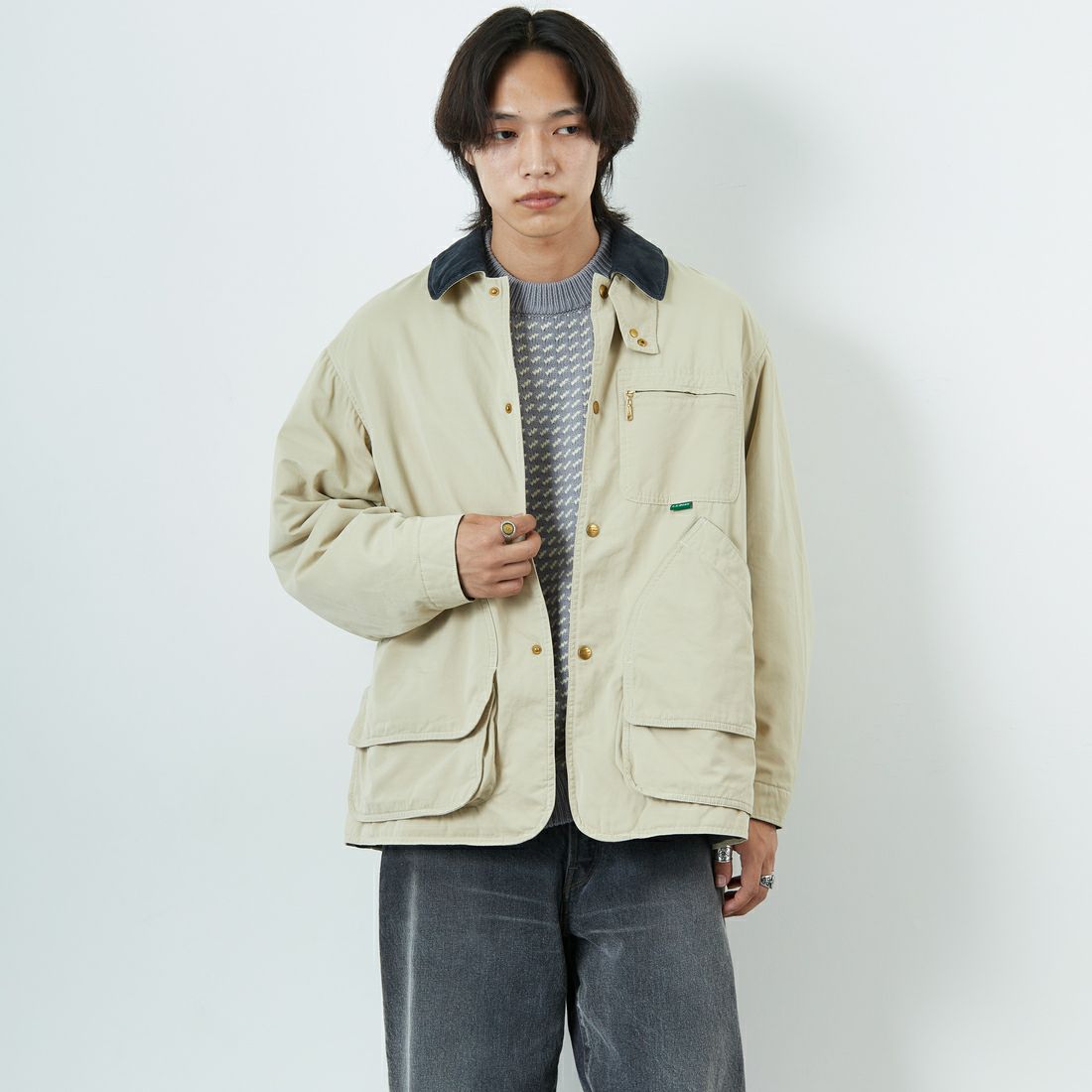 71 LT BEIG&&モデル身長：179cm 着用サイズ：M&&