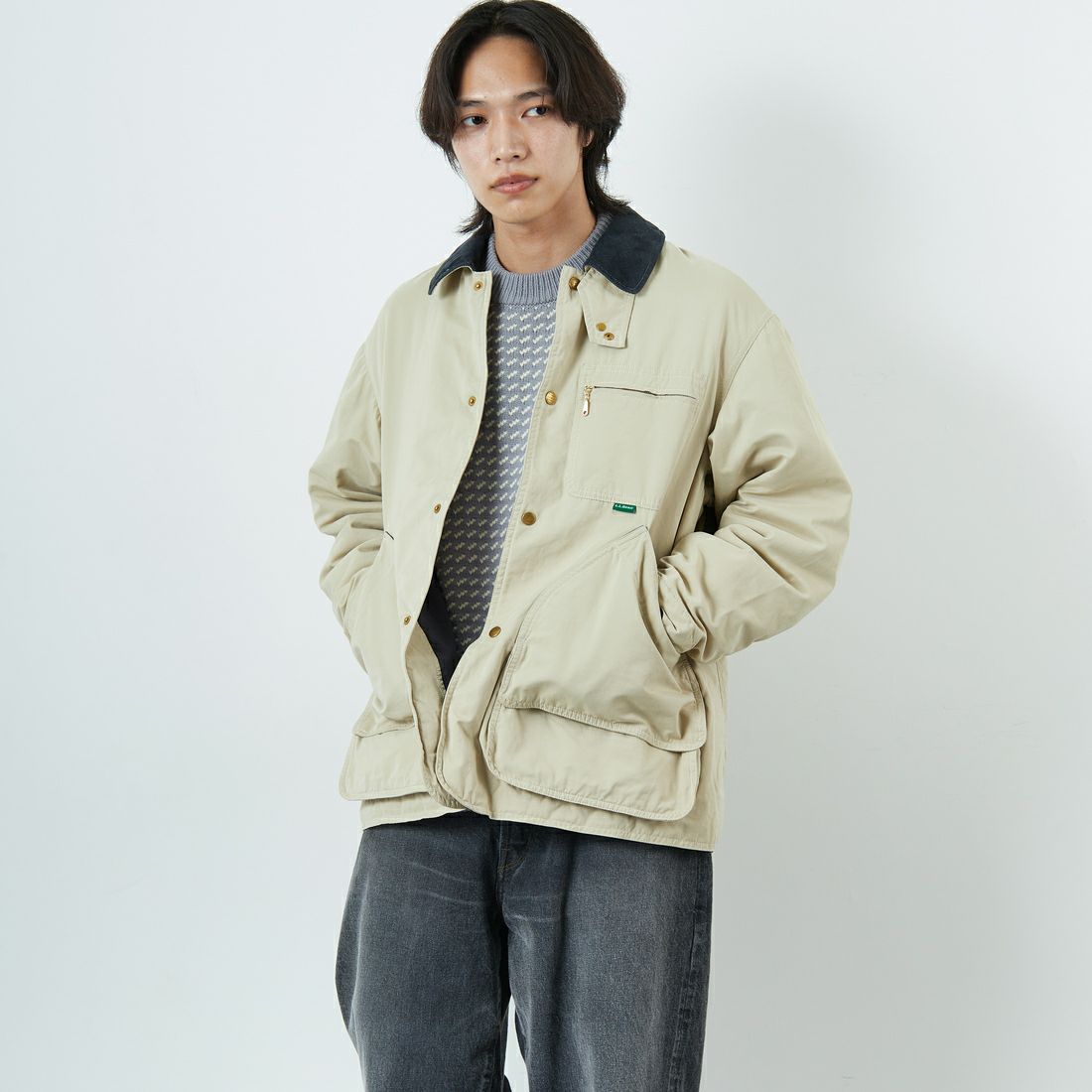 L.L.BEAN [エルエルビーン] ビーンズ インサレーテッドフィールドコート [5575-2042] 71 LT BEIG &&モデル身長：179cm 着用サイズ：M&&