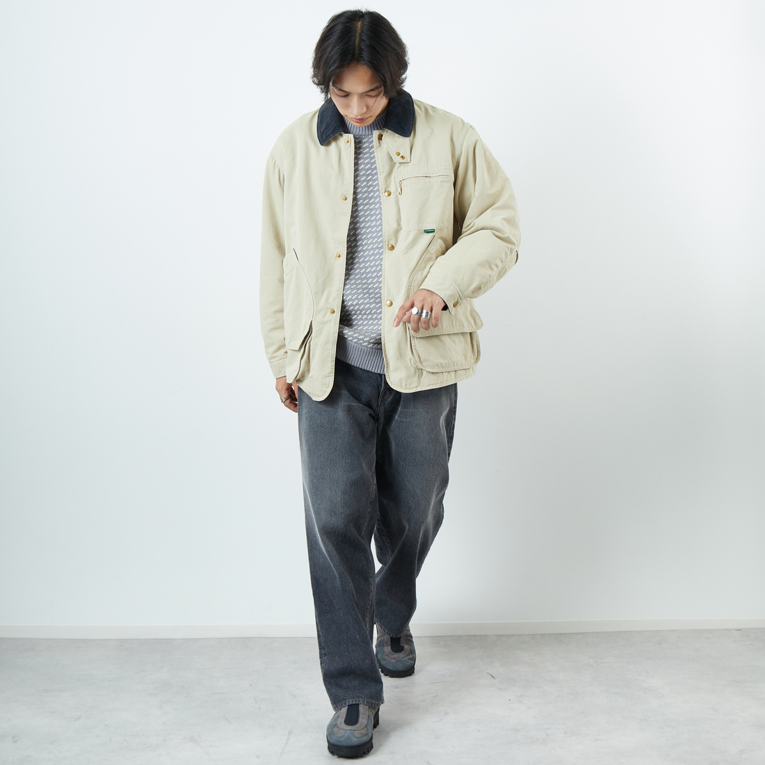 L.L.BEAN [エルエルビーン] ビーンズ インサレーテッドフィールドコート [5575-2042] 71 LT BEIG &&モデル身長：179cm 着用サイズ：M&&