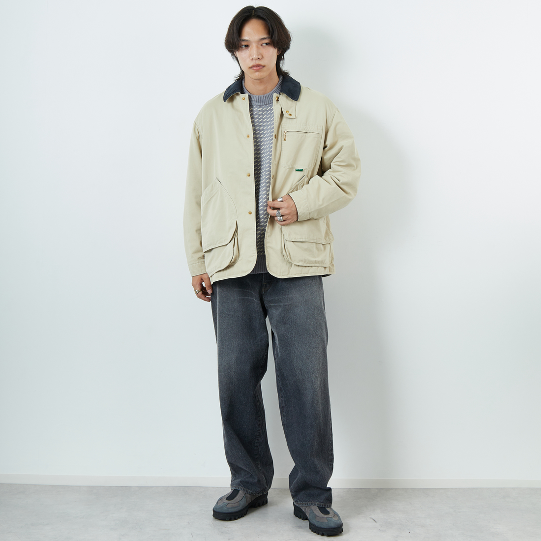 L.L.BEAN [エルエルビーン] ビーンズ インサレーテッドフィールドコート [5575-2042] 71 LT BEIG &&モデル身長：179cm 着用サイズ：M&&
