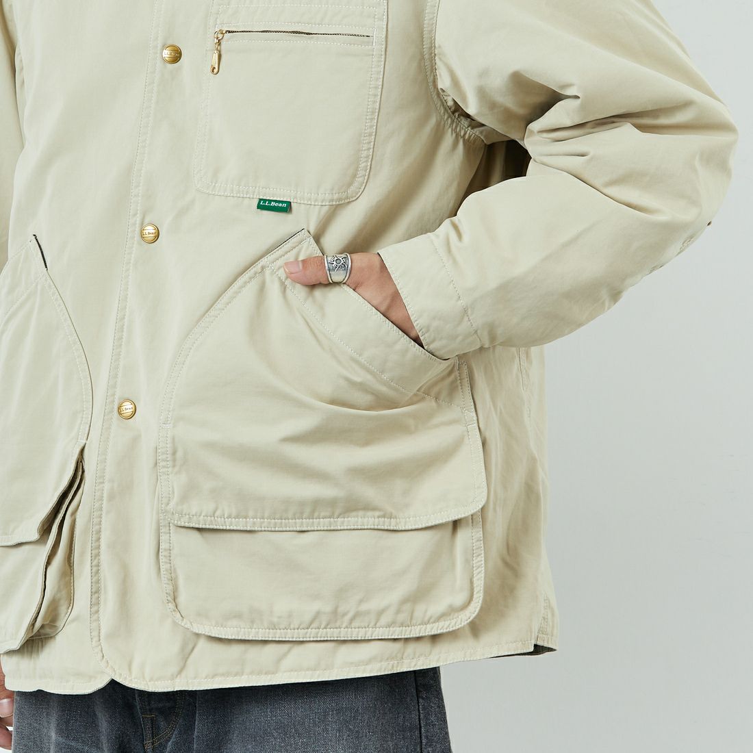 L.L.BEAN [エルエルビーン] ビーンズ インサレーテッドフィールドコート [5575-2042] 71 LT BEIG &&モデル身長：179cm 着用サイズ：M&&