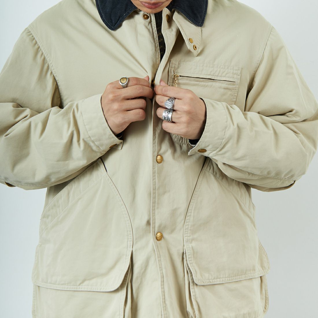 L.L.BEAN [エルエルビーン] ビーンズ インサレーテッドフィールドコート [5575-2042] 71 LT BEIG &&モデル身長：179cm 着用サイズ：M&&