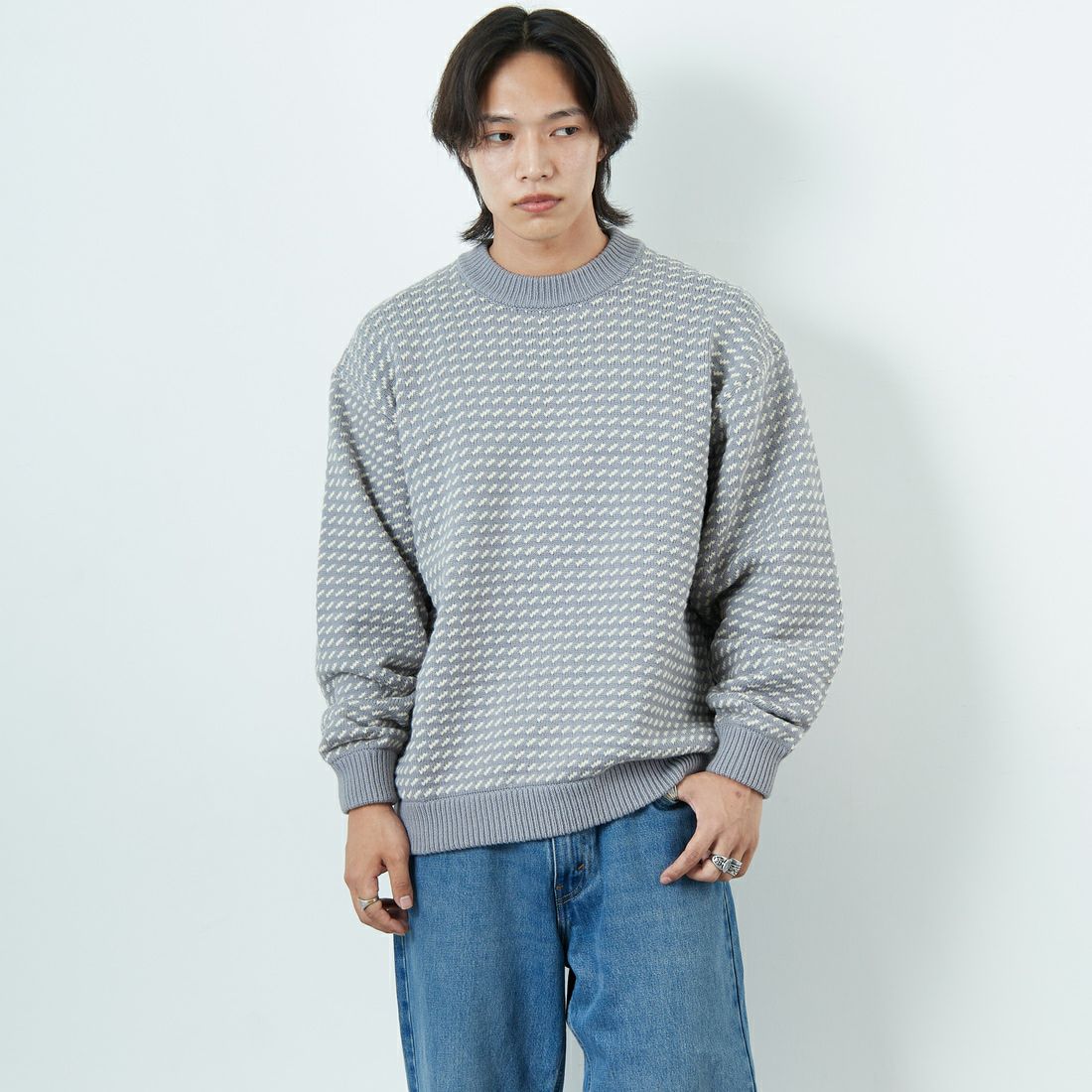91 GRY/WHT&&モデル身長：179cm 着用サイズ：L&&