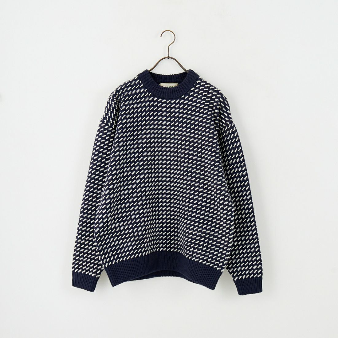 L.L.BEAN [エルエルビーン] Wayne バーズアイセーター [5575-2030] 90 NVY/NAT