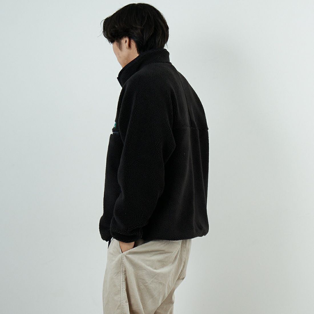 L.L.BEAN [エルエルビーン] トップシャム ボアフリースジャケット [5575-2037] 39 CHARCOA &&モデル身長：179cm 着用サイズ：M&&