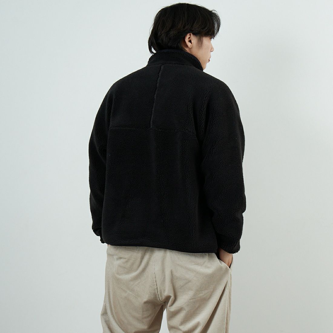 L.L.BEAN [エルエルビーン] トップシャム ボアフリースジャケット [5575-2037] 39 CHARCOA &&モデル身長：179cm 着用サイズ：M&&