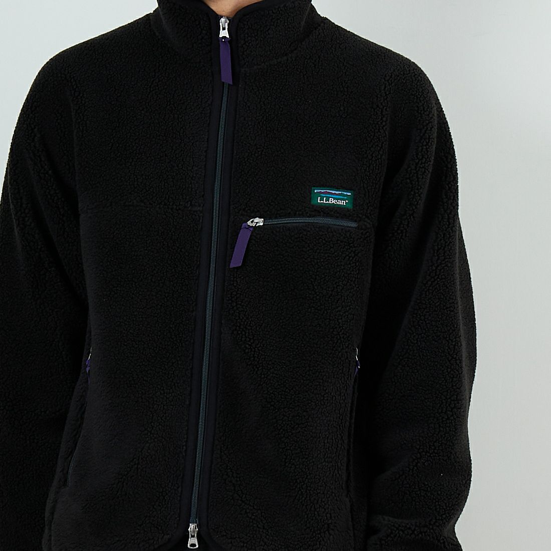 L.L.BEAN [エルエルビーン] トップシャム ボアフリースジャケット [5575-2037] 39 CHARCOA &&モデル身長：179cm 着用サイズ：M&&