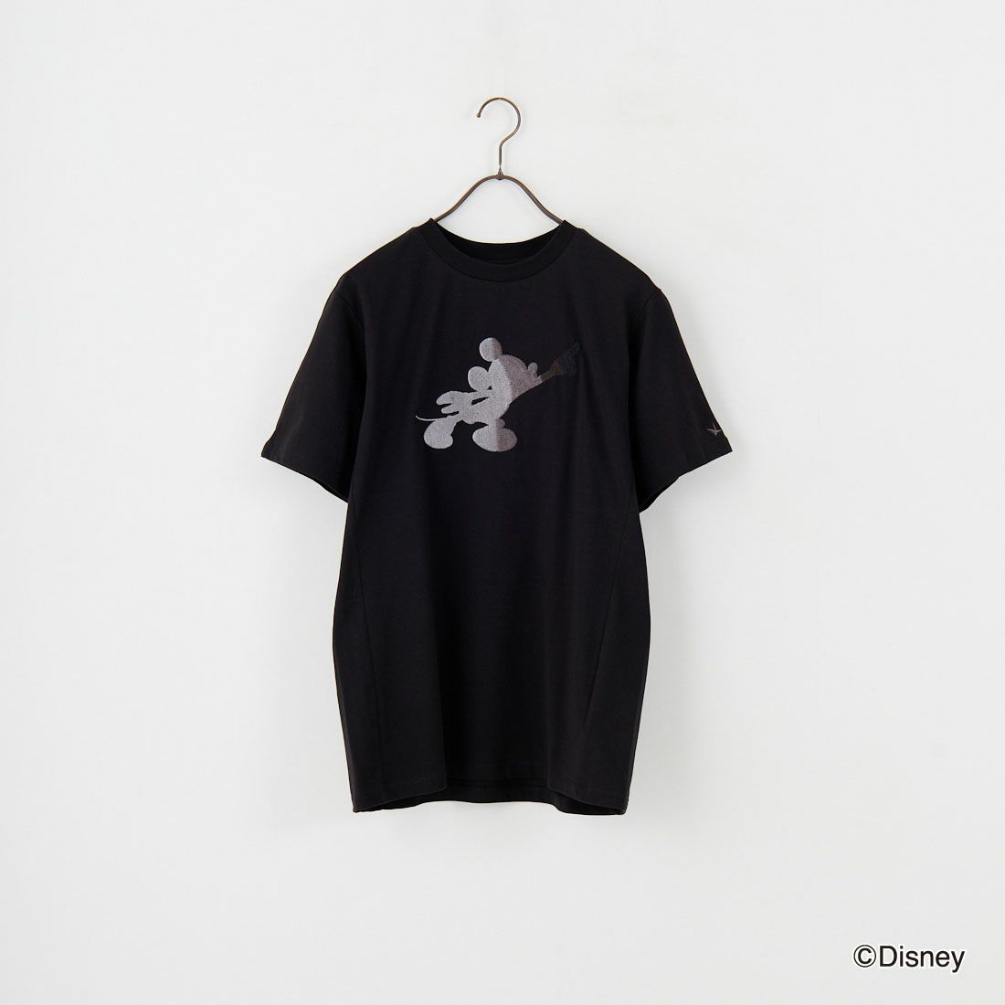 1PIU1UGUALE3 RELAX [ウノ ピゥ ウノ ウグァーレ トレ] MICKEY MOUSE / 刺繍Tシャツ [UST-25140] SN90 BLACK