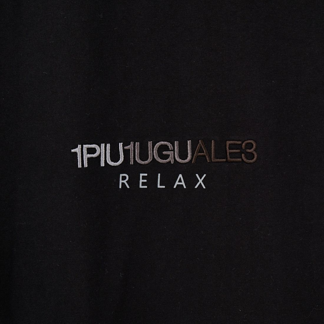 1PIU1UGUALE3 RELAX [ウノ ピゥ ウノ ウグァーレ トレ] MICKEY MOUSE / 刺繍Tシャツ [UST-25140] SN90 BLACK