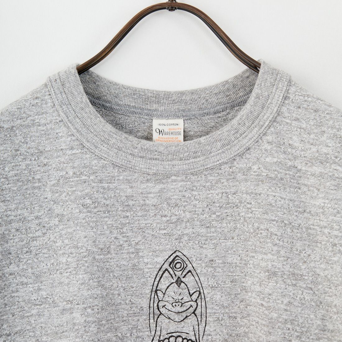 WAREHOUSE [ウエアハウス] Yusuke Hanai × WAREHOUSE Co. シャドウボーダーTシャツ [4601-THINGS-AS-THEY] ﾓｸｸﾞﾚｰ