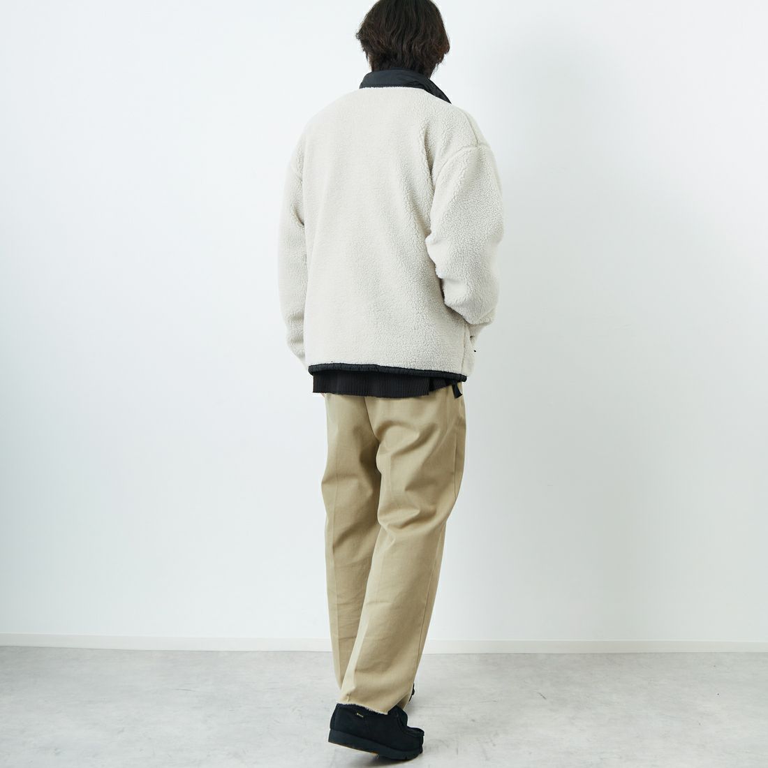 THE NORTH FACE [ザ ノースフェイス] リバーシブル エクストリームパイルフリースジャケット [NP72536] FK &&モデル身長：179cm 着用サイズ：L&&