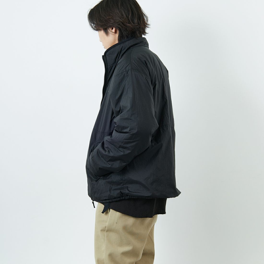 THE NORTH FACE [ザ ノースフェイス] リバーシブル エクストリームパイルフリースジャケット [NP72536] FK &&モデル身長：179cm 着用サイズ：L&&