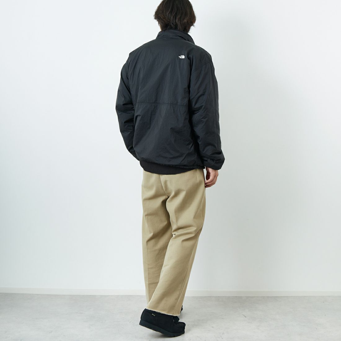 THE NORTH FACE [ザ ノースフェイス] リバーシブル エクストリームパイルフリースジャケット [NP72536] FK &&モデル身長：179cm 着用サイズ：L&&